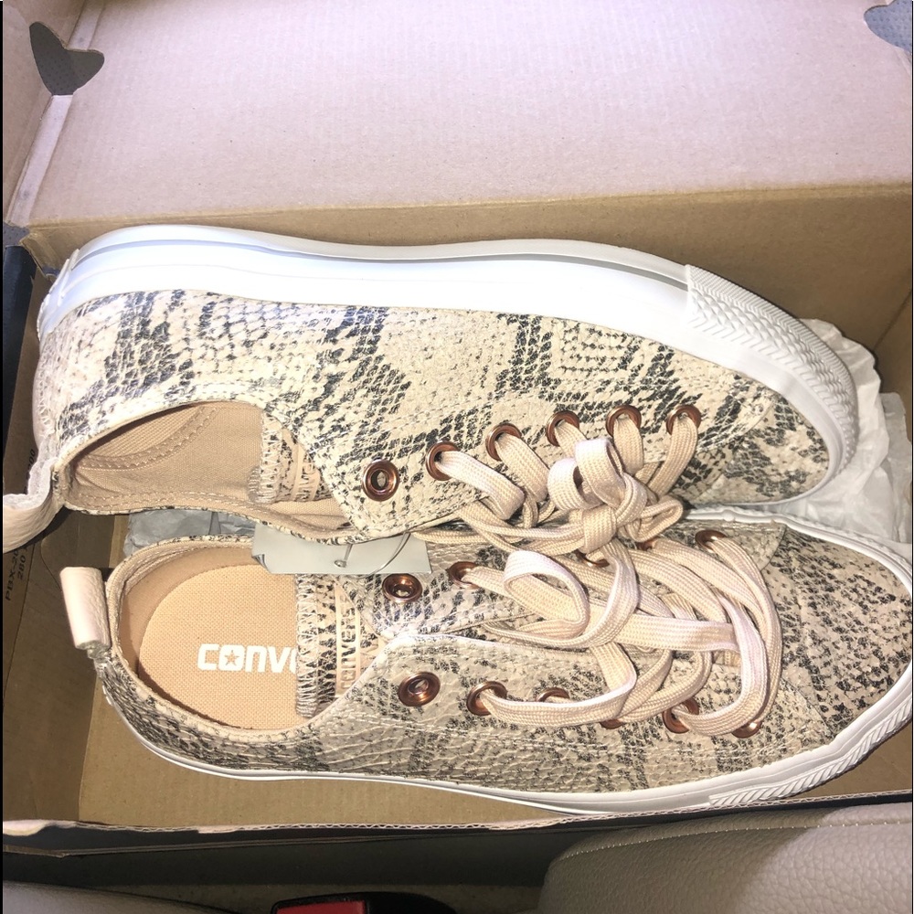 Snakeskin converse. Brand new in box with tags.